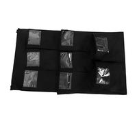 VILLFUL Janitorial Cart Bag Cleaning Trolley Replacement 8 Small Pockets and Vertical Storage, 400x700mm Cleaning Cart Bag for Housekeeping and Trash Collection