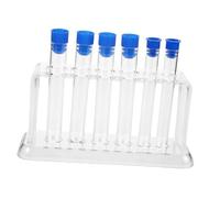 VILLFUL Laboratory Test Tube Rack Kit with Plastic Storage Rack and Experiment Test Tubes for School Chemistry Lessons and Science Experiments Space-saving Design with Smooth Random Color