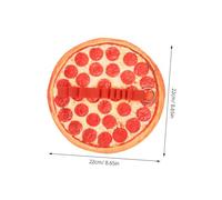 VILLFUL Large Capacity Pizza Shaped Canvas Pencil Roll Up Case Realistic Ham Pizza Design Pen Pouch for Students Artists and Office Use Wear Resistant Stationery Organizer Bag