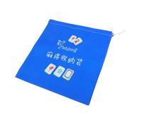VILLFUL Large Drawstring Mahjong Organizer Bag Storage Pouch for Mahjong Tiles and Accessories Blue Storage for Travel and Home Use