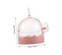 VILLFUL Lightweight Little Parrot Travel Carrier Cage with Breathable Design Spacious Portable Bird Cage for Small Birds and Parakeets Elegant Outdoor Travel Companion in Fairy Pink