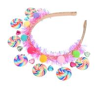 VILLFUL Lollipop Hair Headband for Candy Cane Design Lightweight Comfortable Fit Sweet Cartoon Headwear for Christmas Birthday Party and Festive Costume Accessories