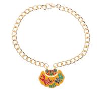VILLFUL Longevity Lock Pendant Necklace for Pets Adjustable Stylish Metal Bell Design for Cats and Dogs Elegant and Durable for Holidays and Special Occasions