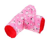 VILLFUL Lovely Hamster Tunnel House for Small Animals Decorative Hamster Hideout Three Passages Comfortable Sleeping Small Tunnel for Guinea Pig Playpen