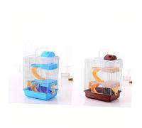 VILLFUL Luxury Three-layer Hamster Cage Castle Design Light Blue 23x17x45cm Portable Pet House for Small Animals Suitable for Hamsters and Chinchillas
