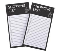 VILLFUL Magnetic Weekly Grocery List Notepad 2pcs with Handheld Shopping Planning Pads for Daily Meal Organizer and Student To-do List Office Stationery
