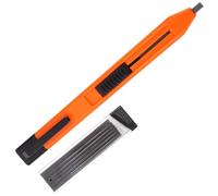 VILLFUL Mechanical Pencil Set for Woodwork Carpenters - 1 Automatic Drawing Pencil with 6 Refill Leads - Precision Engineering Marker for Construction and Sketching