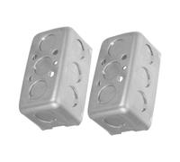 VILLFUL Metal Surface Mounted Junction Box 2pcs, American Standard Single Gang Electrical Outlet Enclosure for Residential and Commercial Use, Sturdy Metal Electrical Receptacle Outlet