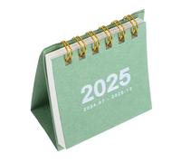 VILLFUL Mini Desk Calendar Military Green Monthly Memo Spiral Binding Thick for Office Home School Planning and Daily Scheduling From July to December