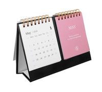VILLFUL Mini Desktop Flip Calendar Small Standing Desk Planner with Memo Notes Space for Office Use From Jan to Dec Monthly Schedule Organizer