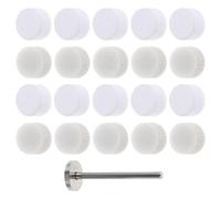 VILLFUL Mini Sponge Polishing Buffing Pads Set and 50 Nail Art Sponges with 50 Grey Round Sanding Discs Compact Design for Nail Drill for Professional Salons and Manicures