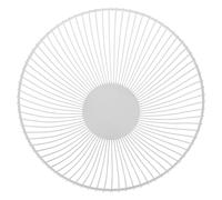 VILLFUL Minimalist Metal Wire Fruit Bowl with Hollow Breathable Design Scandinavian Iron Wire Basket for Kitchen Counter Large White Modern Storage for Fruits Vegetables Snacks Bread and