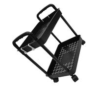 VILLFUL Movable Utility Cart with Rotating Wheels Storage Rack Organizer for Kitchen Bathroom Bedroom and Office Large Capacity Rolling Cart with Hooks Black Hook Color Random Random Color