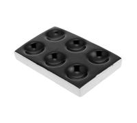 VILLFUL Multifunctional Porcelain Reaction Plate with Wells Black Ceramic Board for Chemical Analysis Color and Precipitation Experiments Teaching and Laboratory Use