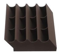 VILLFUL Multipurpose Brown Pla Blade Storage Box with 12-Slots for Efficient Multicompartment Organizer for Barbers and Hairdressers in Daily Use or Barber Salon
