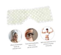 VILLFUL Natural Jade Hand Woven Eye Mask for Sleep Cold Compress Spa Blindfold Soothes Dark Circles Reduces Puffiness Foldable and Breathable for Eye Relaxation