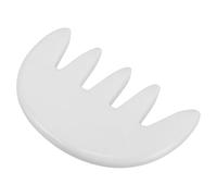 VILLFUL Natural Jade Scalp Massager Gua Sha Comb Large Five-Tooth Head Meridian Massage Tool for Relaxation and Hair Care