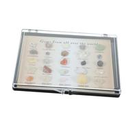 VILLFUL Natural Mineral Stones Decor Polished Crystal Agate Gemstone Collection for Desk Decoration Home Office Display Geology Teaching
