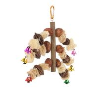 VILLFUL Natural Parrot Chewing Toy Teeth Grinding Plaything for Parrots Cockatiels and Birds Made from Safe Easy to Install Cage Brightly to Attract Attention