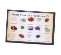 VILLFUL Natural Stone Specimen Mini Gemstone Collection for Education Geological Teaching Prop for DIY Crafts Bracelets Necklaces and Science Study Tools