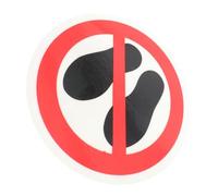 VILLFUL No Step Here Warning Label Round Decal Peel Stick Safety Sticker Weatherproof Anti-fade Adhesive Sign for Flat Surfaces Prevent Accidents and Injuries