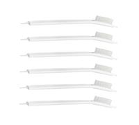 VILLFUL Nylon Cleaning Brush Set White Kitchen Brushes 6pcs with Long Handle Sturdy Pp Material, Gently Cleans Blades without Damage for Juicer and Soymilk Machine for Home Appliance