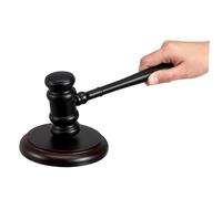 VILLFUL Official Beechwood Judge Gavel and Sound Block Set with Ergonomic Grip Multipurpose Wooden Hammer for Courtrooms Meetings Auctions and Ceremonies