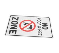 VILLFUL Outdoor Dog Warning Sign No Peeing Pooping for Garden Weatherproof Metal Caution Sign for Dog Walking Lawn Protection with Visual Alert