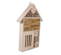 VILLFUL Outdoor Garden Bee House Creative Wooden Insect Hotel for Bees Butterflies Ladybirds Natural Wood Decorative Shelter for Gardens Terraces