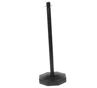 VILLFUL Outdoor Plastic Crowd Control Stanchion for Supermarket and Restaurant Black Safety Barrier Post with Easy Assembly Security Railing for Queue Management and People Distancing