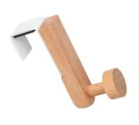 VILLFUL Over Door Coat Hook Organizer Metal and Solid Wood Clothes Towel Hanger for Bathroom Bedroom Kitchen Wardrobe No Nail Installation Stable Versatile Storage