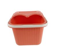 VILLFUL Over-knee Deep Foot Soaking Tub with Massage Points and Secure Lid Plastic Foot Bath Basin for Sauna Relaxation and Heat Retention for Home Spa and Fatigue Relief