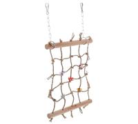 VILLFUL Parrot Climbing Net Toy Ladder for Chewing and Playing Promotes Agility Exploration for Cage Enrichment and Fun Activities