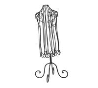 VILLFUL Pet Clothes Display Stand Mannequin Torso Black Iron Art Puppy Dress Rack Cat Coat Model Holder for Pet Clothing Storage with Smooth Finish