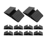 VILLFUL Pet Dog Gate Support Feet 10Pcs Black Plastic Triangle Reinforcement Base for Isolation Fence Panel Anti-Drag Fixing Accessory