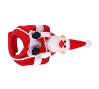 VILLFUL Pet Dress up Christmas Santa Riding Costume Dog Cat Outfits Cotton Material Comfortable Party Festival Cosplay