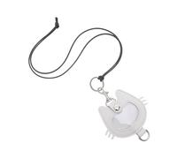 VILLFUL Pet Hair Memorial Keychain White Leather Cat Head Design Keepsake Charm for Pet Owners Lasting Tribute Bag Charm for Remembering Functional Hair Fillable Key Holder