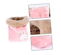 VILLFUL Pet Winter Sleep Bag for Small Pets Hamster Nest Fleece Sleeping Pouch with Soft Plush Lining, Size S, Watermelon Red, Suitable for Guinea Pigs and Hamsters