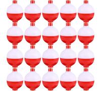 VILLFUL Plastic Ball Float Red 20pcs Abs Sea Fishing Accessory, for Bait | Lightweight, Convenient to Use, Floating Ring Style, Fishing Kit Use, Sea Fishing Accessories