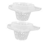 VILLFUL Plastic Mop Bucket Drain Basket Replacement with Water Drainage and Multifunctional Design, Sturdy White Plastic Cleaning Mop Bucket Basket for Home and Commercial Cleaning