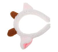 VILLFUL Plush Lamb Headband Goat Ears and Ram Horns Cute Cosplay Costume Accessory for Halloween Christmas Party Adult Soft Material