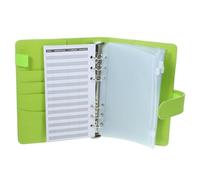 VILLFUL Portable Cash Budget Binder with Zipper Envelopes Lightweight Money Planning Notebook for Personal Monthly Expense Tracking and Financial Organization Convenient PVC Wallet Go Use