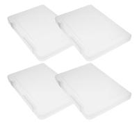 VILLFUL Portable Project Case 4Pcs A4 Plastic Scrapbook Paper Storage Box with Lids for Document and Magazine Protection