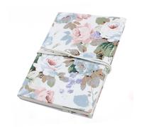 VILLFUL Portable Rose Design Fabric Book Cover Delicate Protective Sleeve for School Supplies Handmade Cloth Wrap for Students Notebooks Office and Home Use