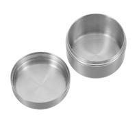 VILLFUL Portable Round Stainless Steel Medicine Storage Box Airtight Compact Small Pill Case Suitable for All Age Groups and Travel