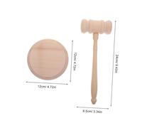 VILLFUL Portable Wooden Judge Gavel with Base Beech Wood Hammer for Auction Courtroom and School Play Use Lightweight and Easy to Store Crafted with Fine Wood Material