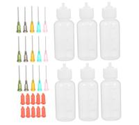 VILLFUL Precision Dispensing Bottle with Needle Tips and Sealing Caps Portable Industrial Applicator Bottles for Glue Oil Rosin Alcohol and Solvent Flexible Control for Crafting and