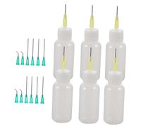 VILLFUL Precision Tip Glue Applicator Bottle Refillable Needle Squeeze Dispenser for Pottery Slip Trailing Ceramic Decorating and Paper Quilling Craft Projects Plastic for Precise Glue