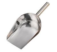 VILLFUL Premium Food-Grade Stainless Steel Ice Scoop Multi-Function Serving Shovel with Large Curved Surface for Flour Grain Ice Cubes and French Fries Safe Odorless Easy to Use for Home