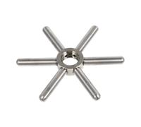 VILLFUL Professional Stainless Steel Cup Rinser Head with Snowflake Shape, Easy to Clean and Multi-angle Water Discharge, for Tea Cups and Glasses in Milk Tea Shops and Bars